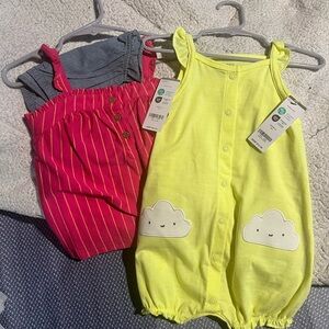 Carter's Pink and Yellow Kids Matching Set